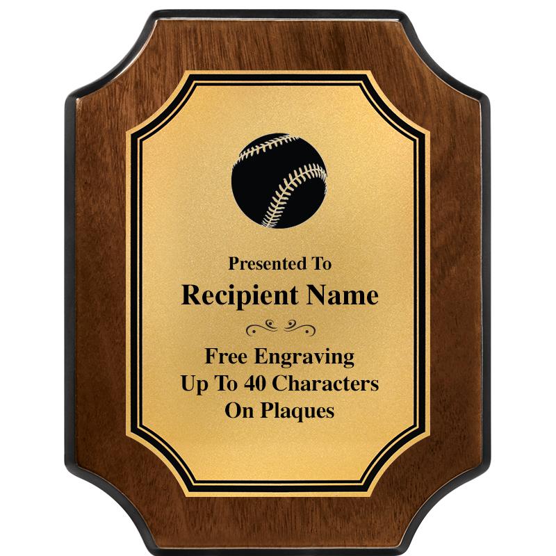 7X9 WALNUT FIN SCLLP PLQ GD PL