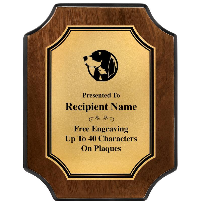 7X9 WALNUT FIN SCLLP PLQ GD PL