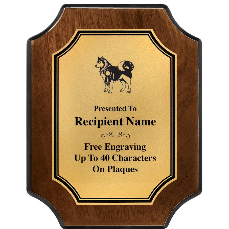 7X9 WALNUT FIN SCLLP PLQ GD PL