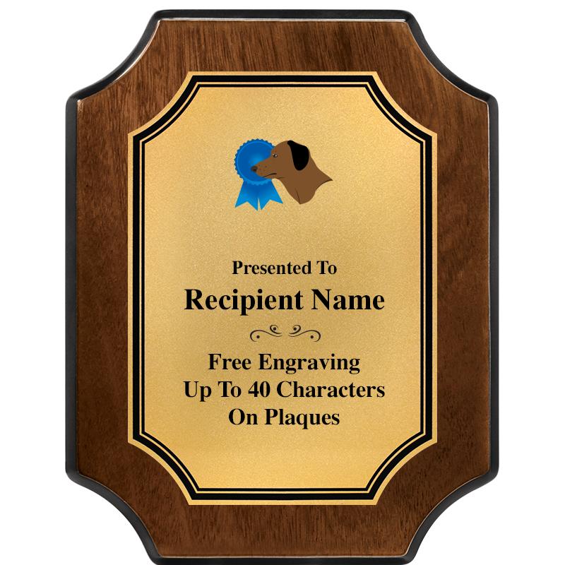 7X9 WALNUT FIN SCLLP PLQ GD PL