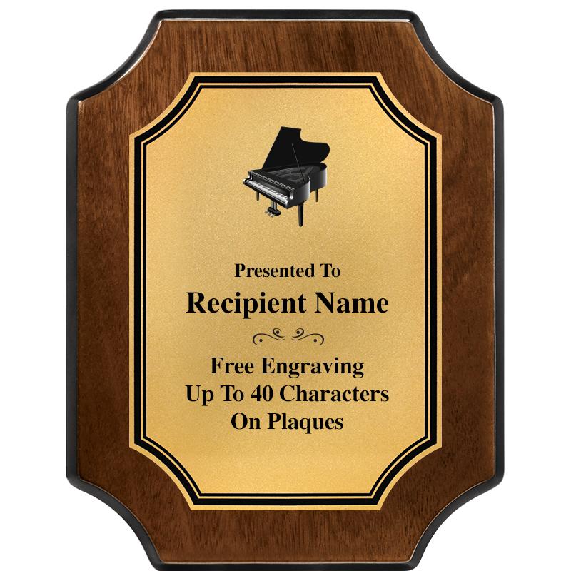 7X9 WALNUT FIN SCLLP PLQ GD PL