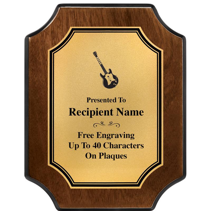 7X9 WALNUT FIN SCLLP PLQ GD PL