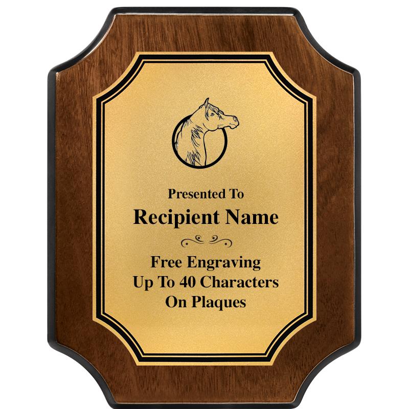 7X9 WALNUT FIN SCLLP PLQ GD PL