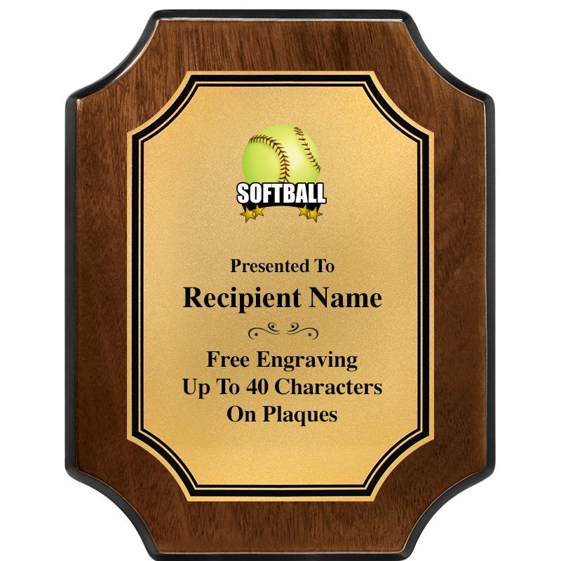 7X9 WALNUT FIN SCLLP PLQ GD PL