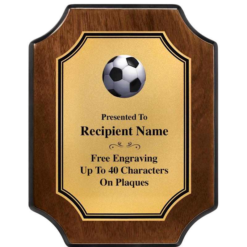 7X9 WALNUT FIN SCLLP PLQ GD PL