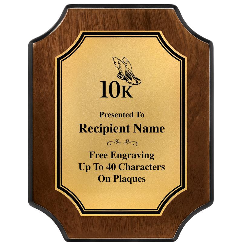 7X9 WALNUT FIN SCLLP PLQ GD PL