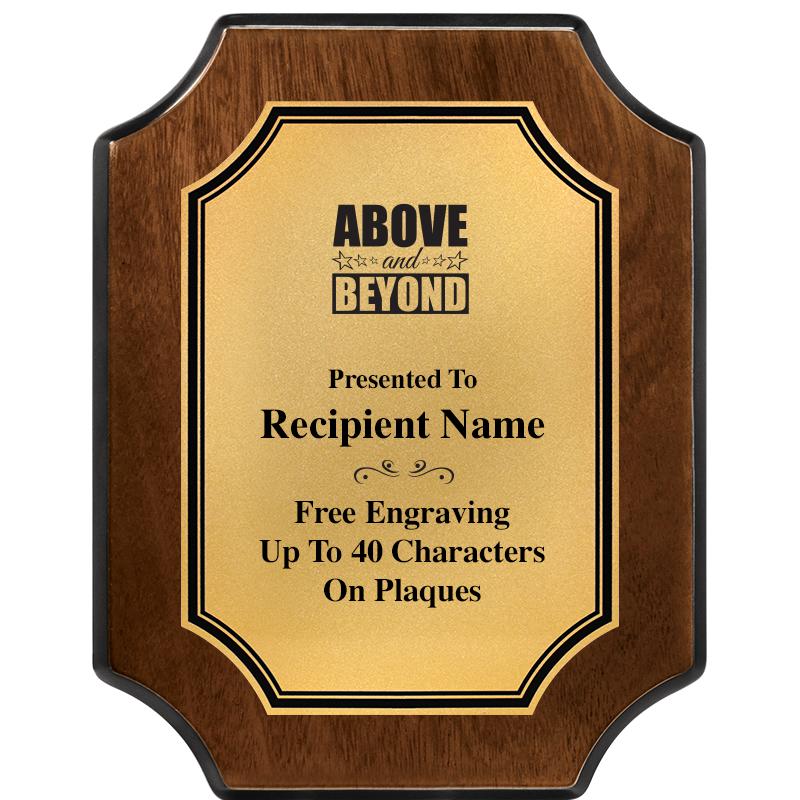 7X9 WALNUT FIN SCLLP PLQ GD PL