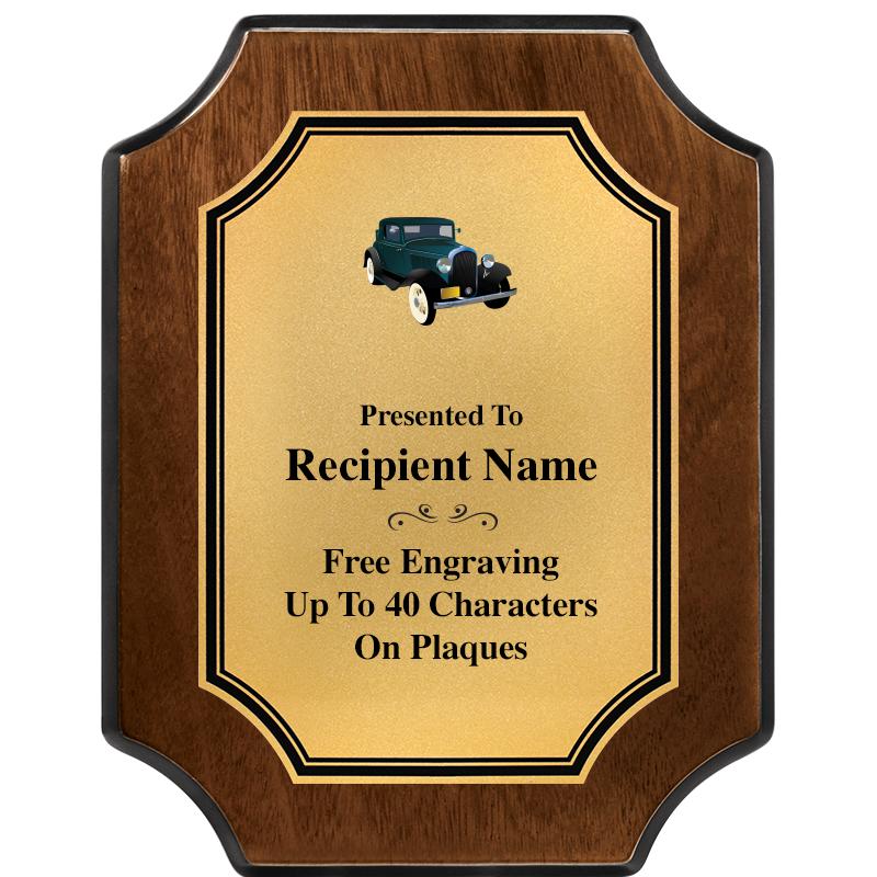 7X9 WALNUT FIN SCLLP PLQ GD PL