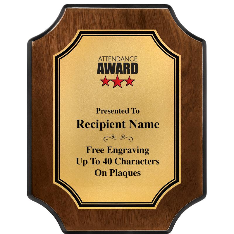 7X9 WALNUT FIN SCLLP PLQ GD PL