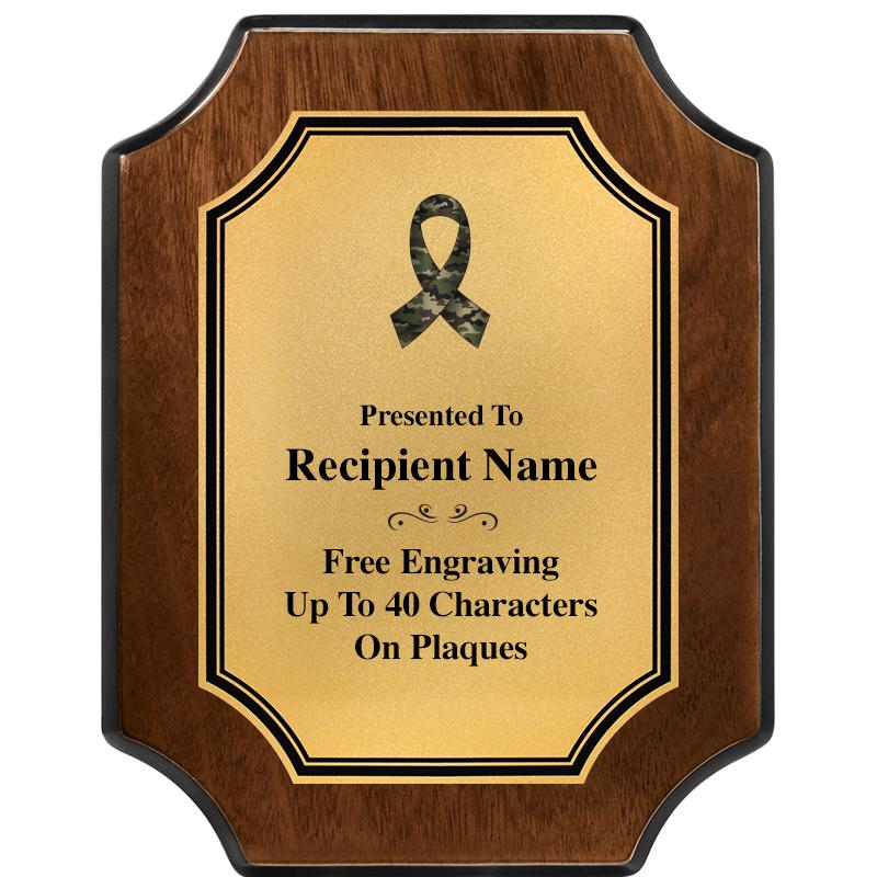 7X9 WALNUT FIN SCLLP PLQ GD PL