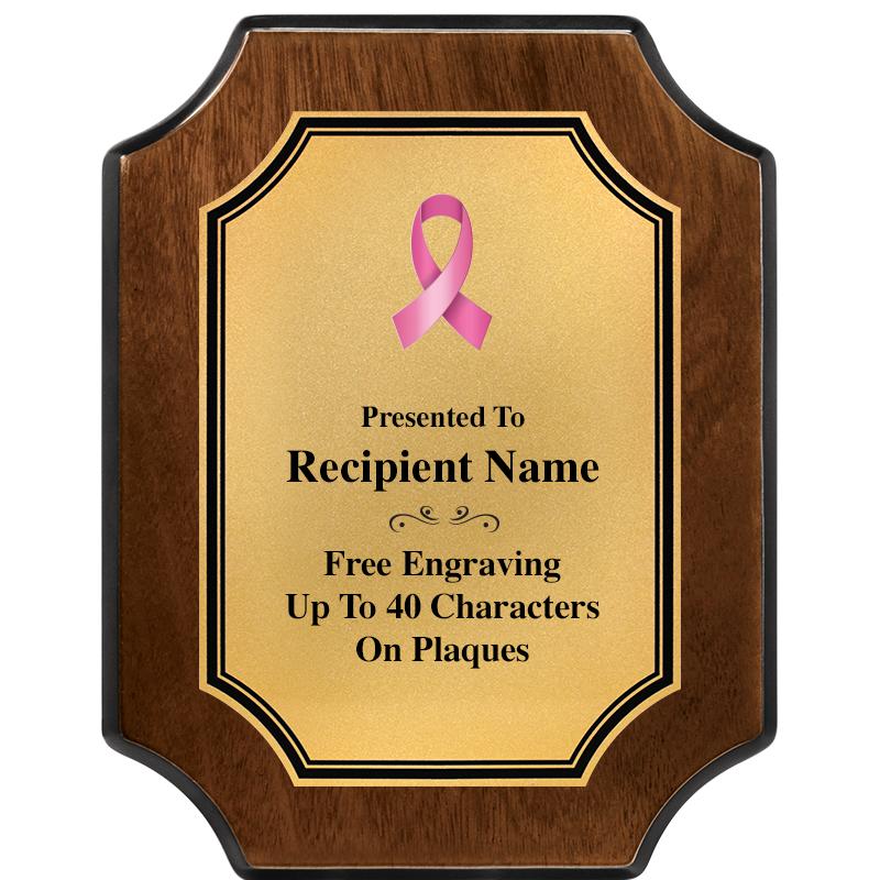 7X9 WALNUT FIN SCLLP PLQ GD PL