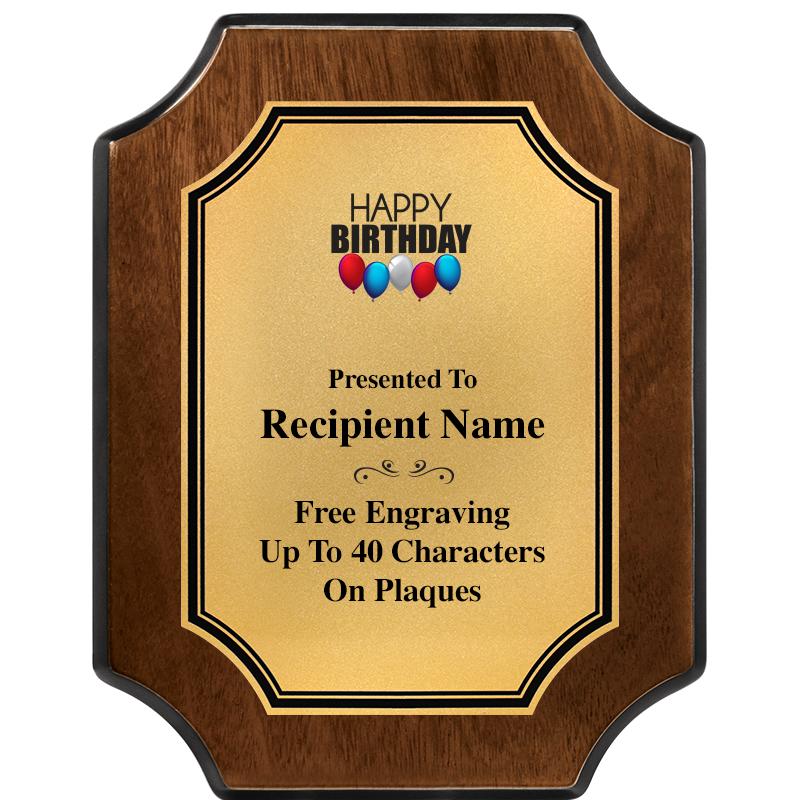 7X9 WALNUT FIN SCLLP PLQ GD PL