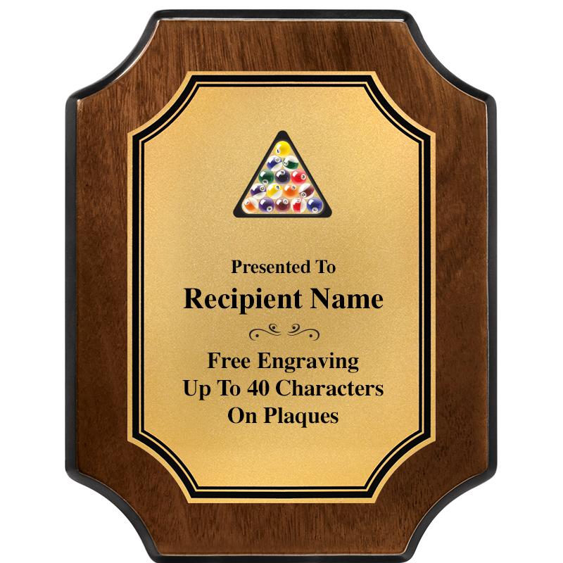 7X9 WALNUT FIN SCLLP PLQ GD PL