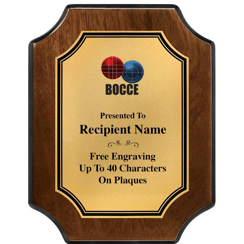 7X9 WALNUT FIN SCLLP PLQ GD PL