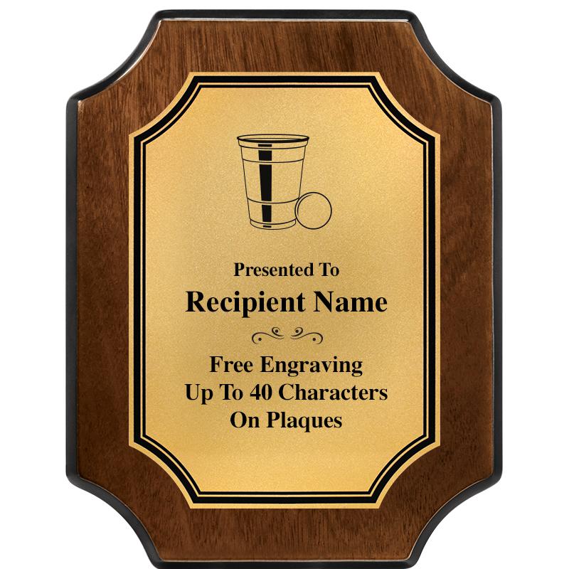 7X9 WALNUT FIN SCLLP PLQ GD PL