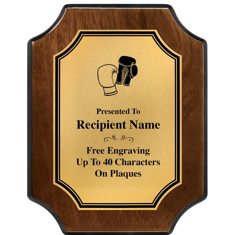 7X9 WALNUT FIN SCLLP PLQ GD PL