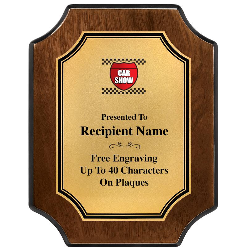 7X9 WALNUT FIN SCLLP PLQ GD PL