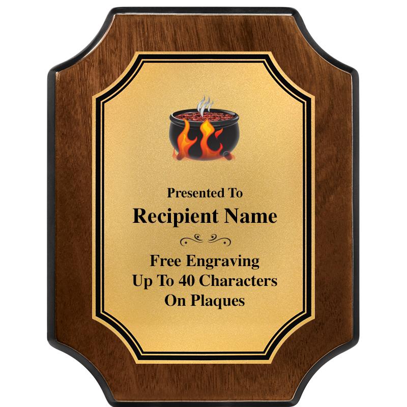 7X9 WALNUT FIN SCLLP PLQ GD PL