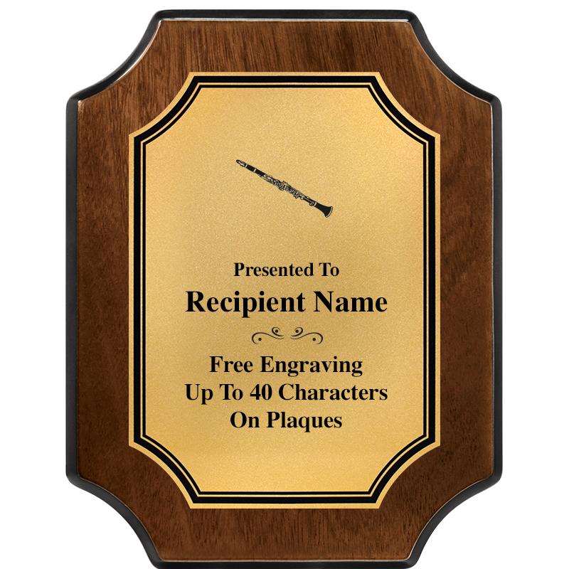 7X9 WALNUT FIN SCLLP PLQ GD PL