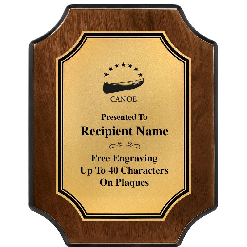 7X9 WALNUT FIN SCLLP PLQ GD PL