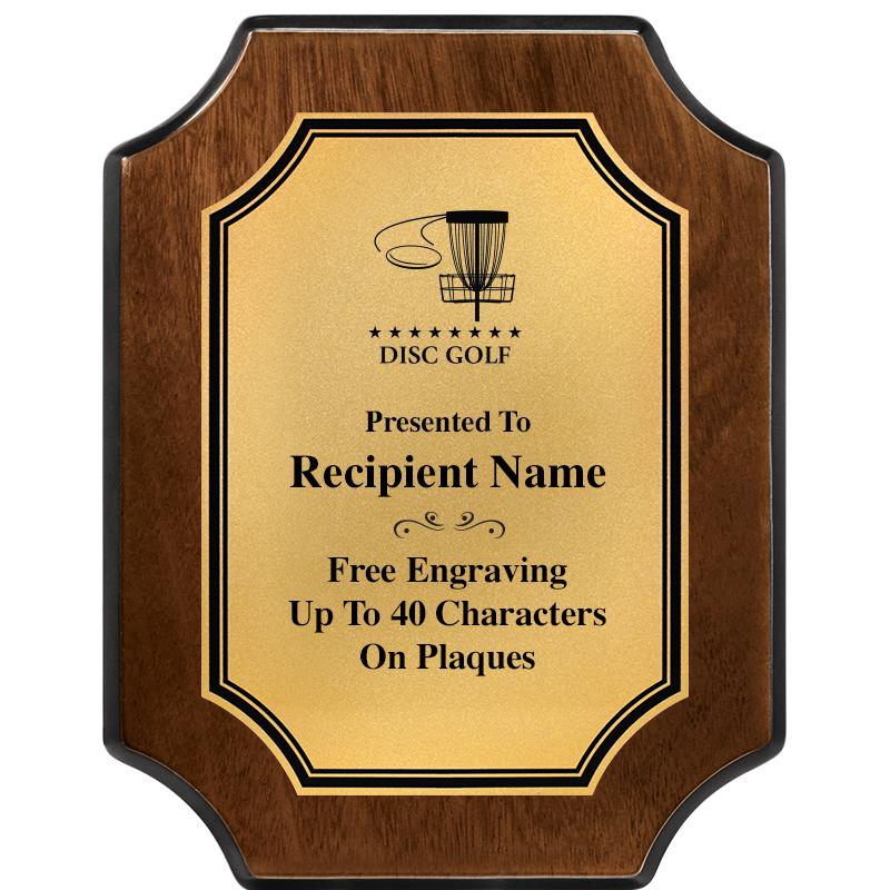 7X9 WALNUT FIN SCLLP PLQ GD PL