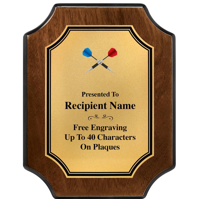 7X9 WALNUT FIN SCLLP PLQ GD PL