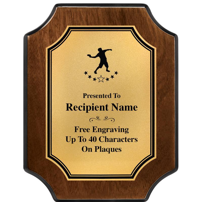 7X9 WALNUT FIN SCLLP PLQ GD PL