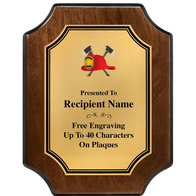 7X9 WALNUT FIN SCLLP PLQ GD PL