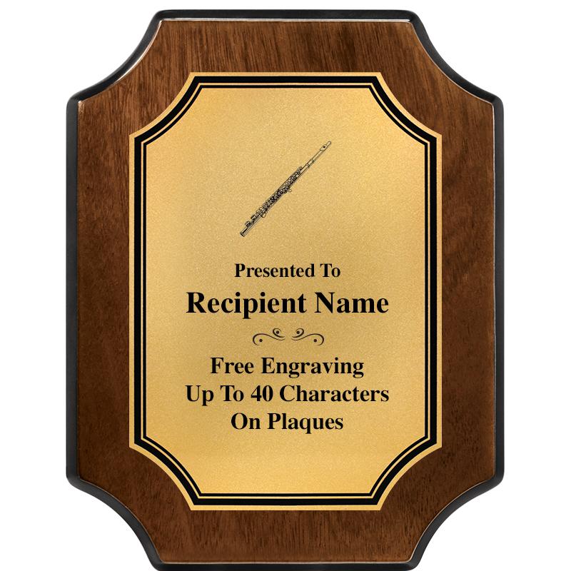 7X9 WALNUT FIN SCLLP PLQ GD PL