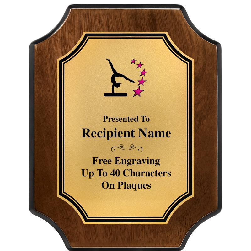 7X9 WALNUT FIN SCLLP PLQ GD PL