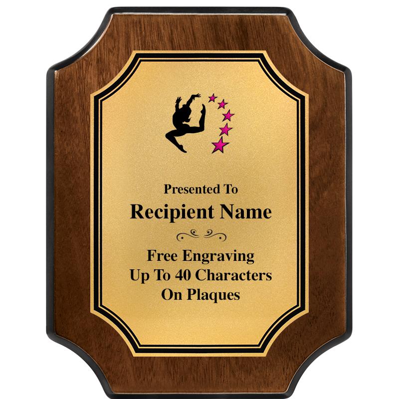 7X9 WALNUT FIN SCLLP PLQ GD PL