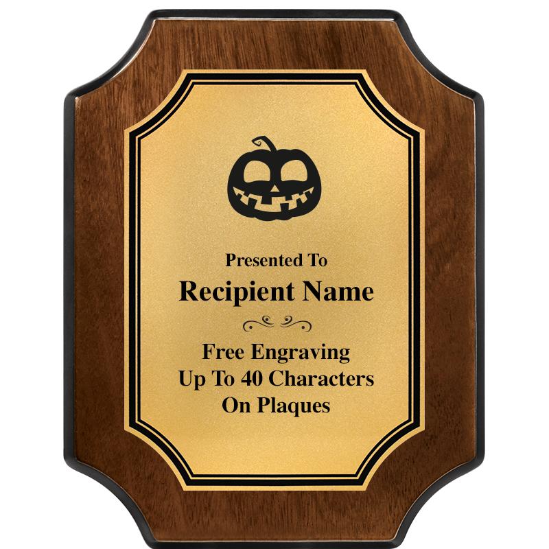 7X9 WALNUT FIN SCLLP PLQ GD PL