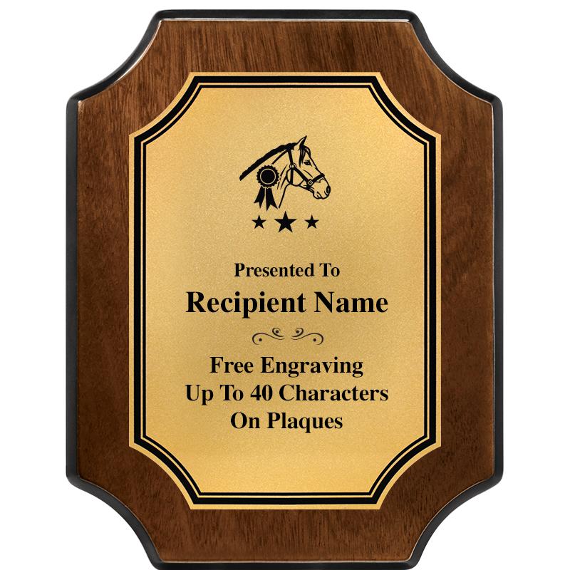 7X9 WALNUT FIN SCLLP PLQ GD PL