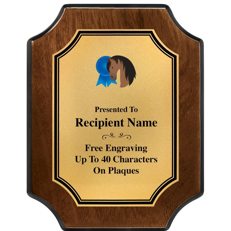 7X9 WALNUT FIN SCLLP PLQ GD PL