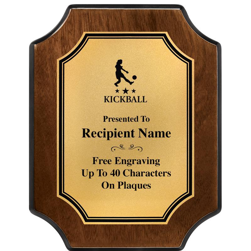 7X9 WALNUT FIN SCLLP PLQ GD PL