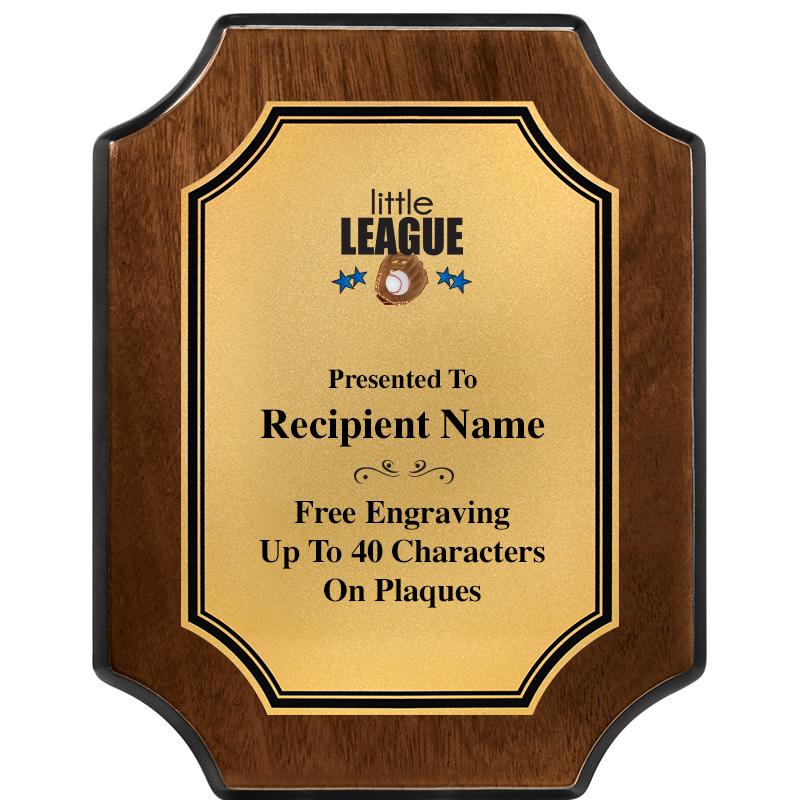 7X9 WALNUT FIN SCLLP PLQ GD PL