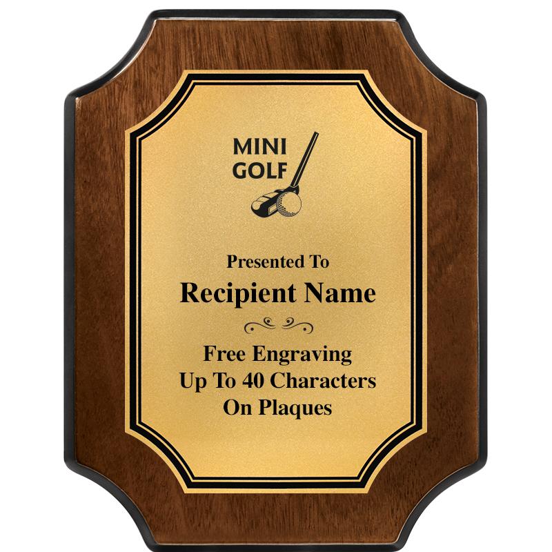 7X9 WALNUT FIN SCLLP PLQ GD PL