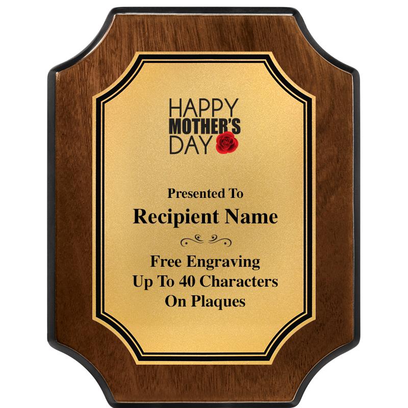 7X9 WALNUT FIN SCLLP PLQ GD PL