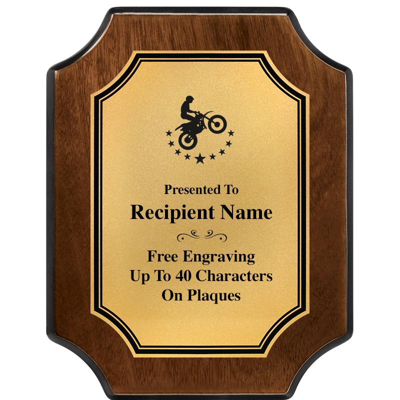 7X9 WALNUT FIN SCLLP PLQ GD PL