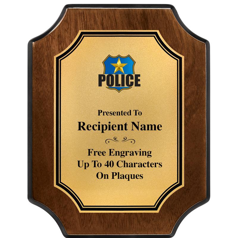 7X9 WALNUT FIN SCLLP PLQ GD PL