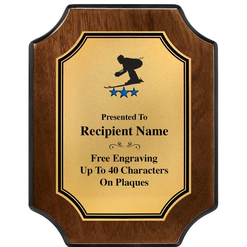 7X9 WALNUT FIN SCLLP PLQ GD PL