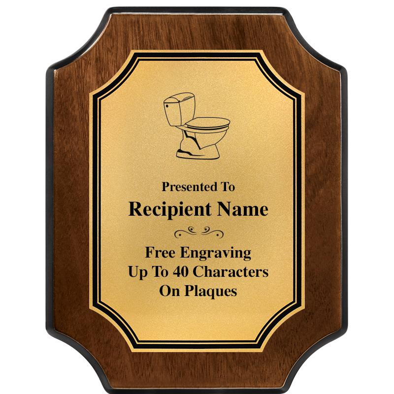 7X9 WALNUT FIN SCLLP PLQ GD PL