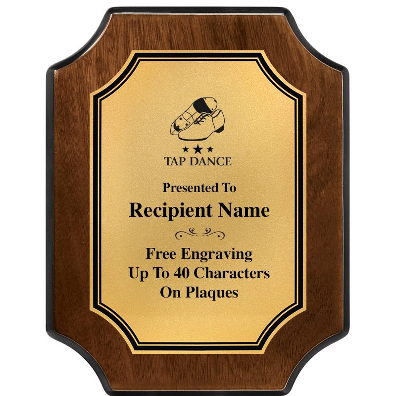 7X9 WALNUT FIN SCLLP PLQ GD PL