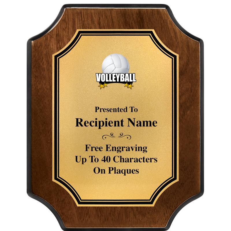 7X9 WALNUT FIN SCLLP PLQ GD PL