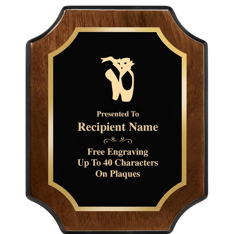 8X10 WALNUT FINISH SCALLOP PLQ