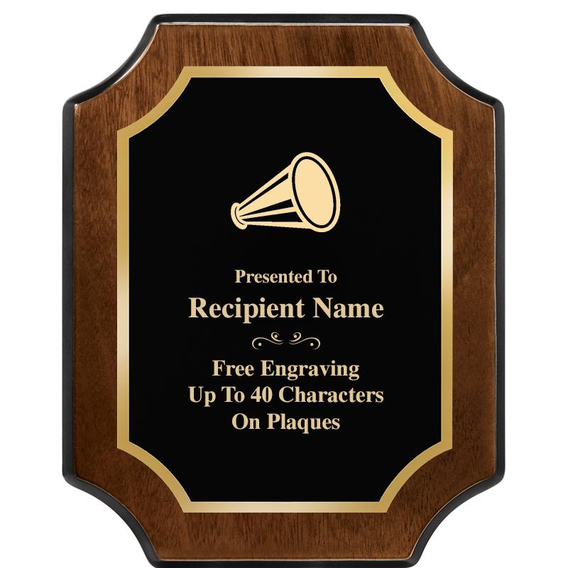 8X10 WALNUT FINISH SCALLOP PLQ