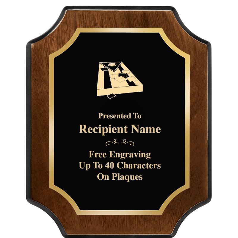 8X10 WALNUT FINISH SCALLOP PLQ