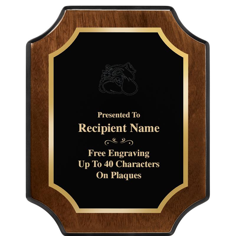 8X10 WALNUT FINISH SCALLOP PLQ