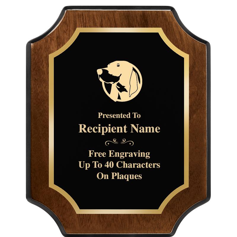 8X10 WALNUT FINISH SCALLOP PLQ