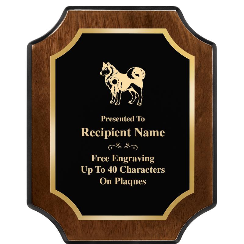 8X10 WALNUT FINISH SCALLOP PLQ